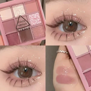Nine Color Matte & Glitter Eyeshadow Palettes